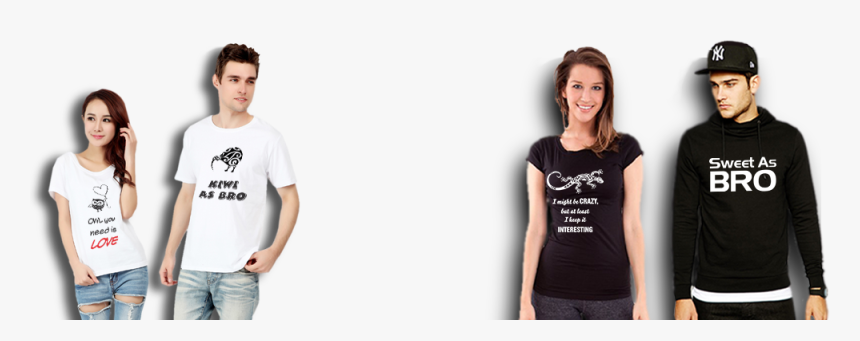 Online Shopping, Clothing, Shoes, Men"s Fashion, Women"s - T Shirt Model Couple, HD Png Download, Free Download