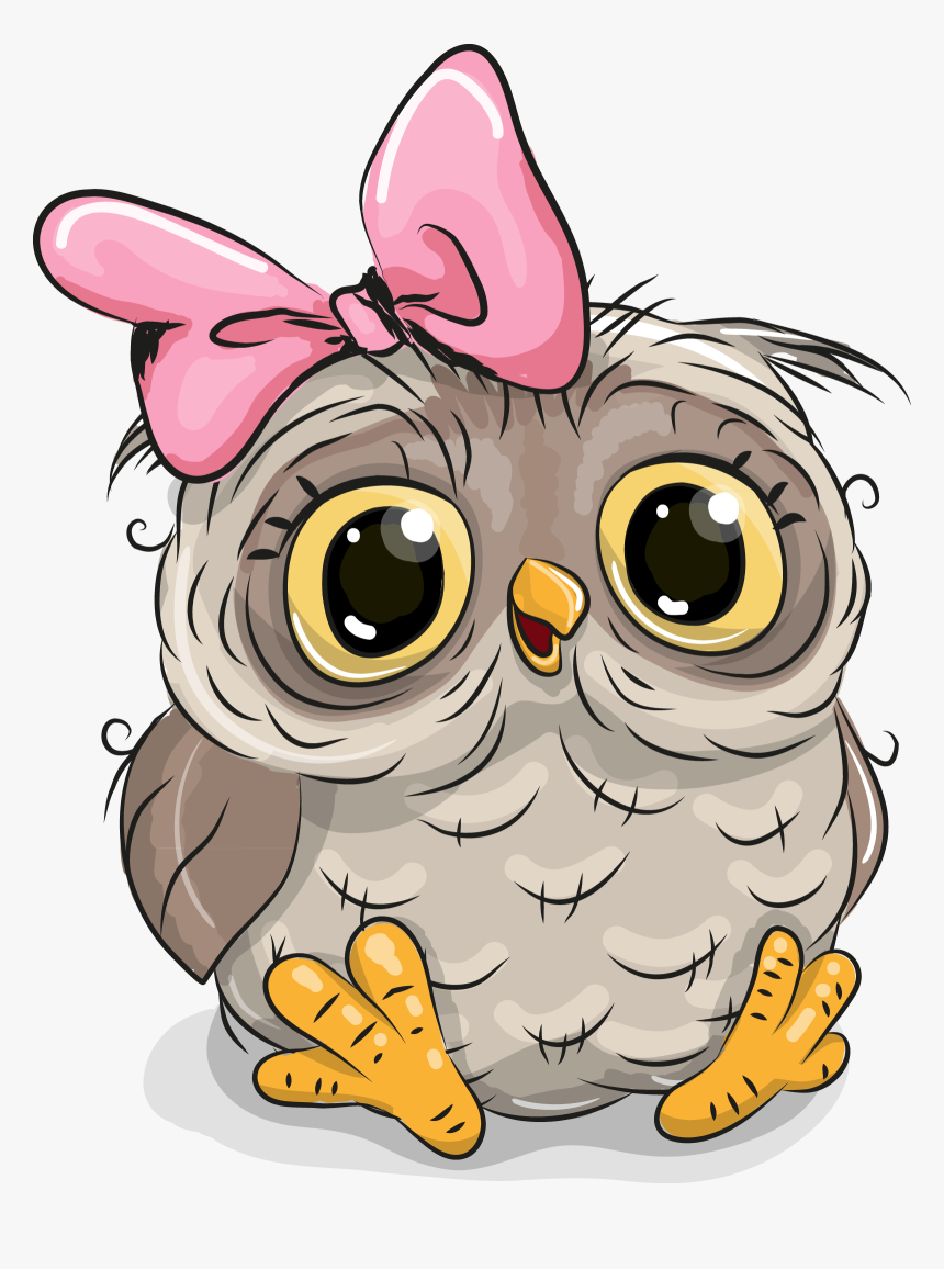 Owl Cute Cartoon Illustration Stock Download Hd Png - Cute Baby Owl Cartoon,  Transparent Png - kindpng