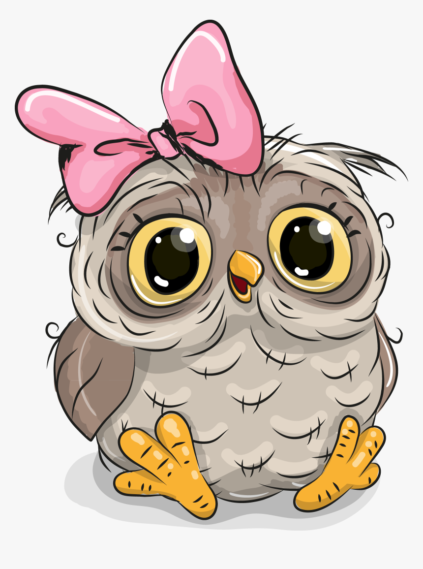 Owl Cute Cartoon Illustration Stock Download Hd Png - Cute Baby Owl Cartoon, Transparent Png, Free Download