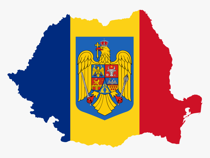 Romania Map And Flag, HD Png Download, Free Download