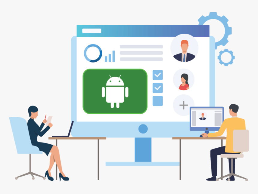 Hire Android Developer - Entrevista De Trabajo Dibujo Silueta, HD Png Download, Free Download