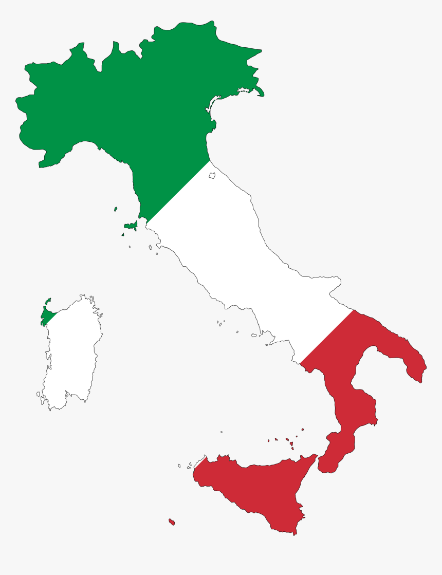 Italy Outline With Flag, HD Png Download, Free Download