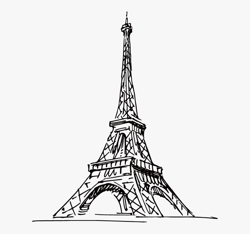 Transparent Eiffel Tower Png - Eiffel Tower Drawing Png, Png Download, Free Download