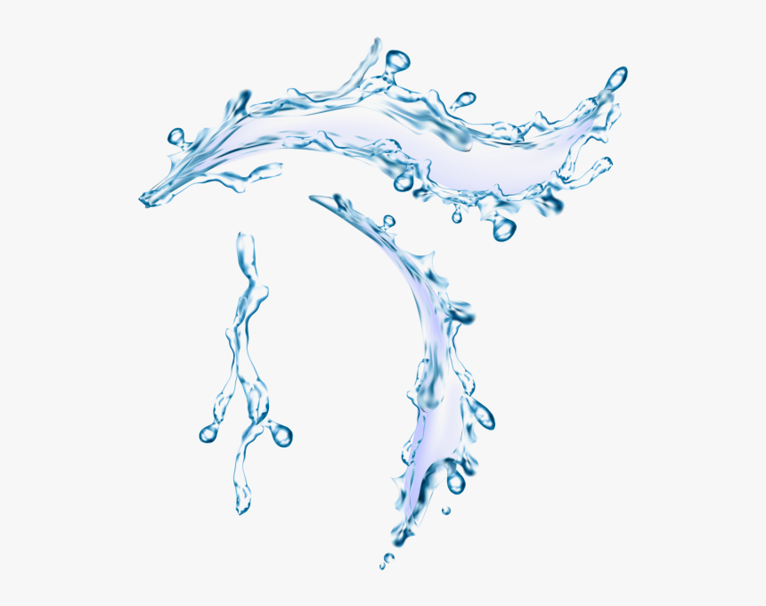 Splash Clipart Water Stream - Gotas De Agua En Png, Transparent Png, Free Download