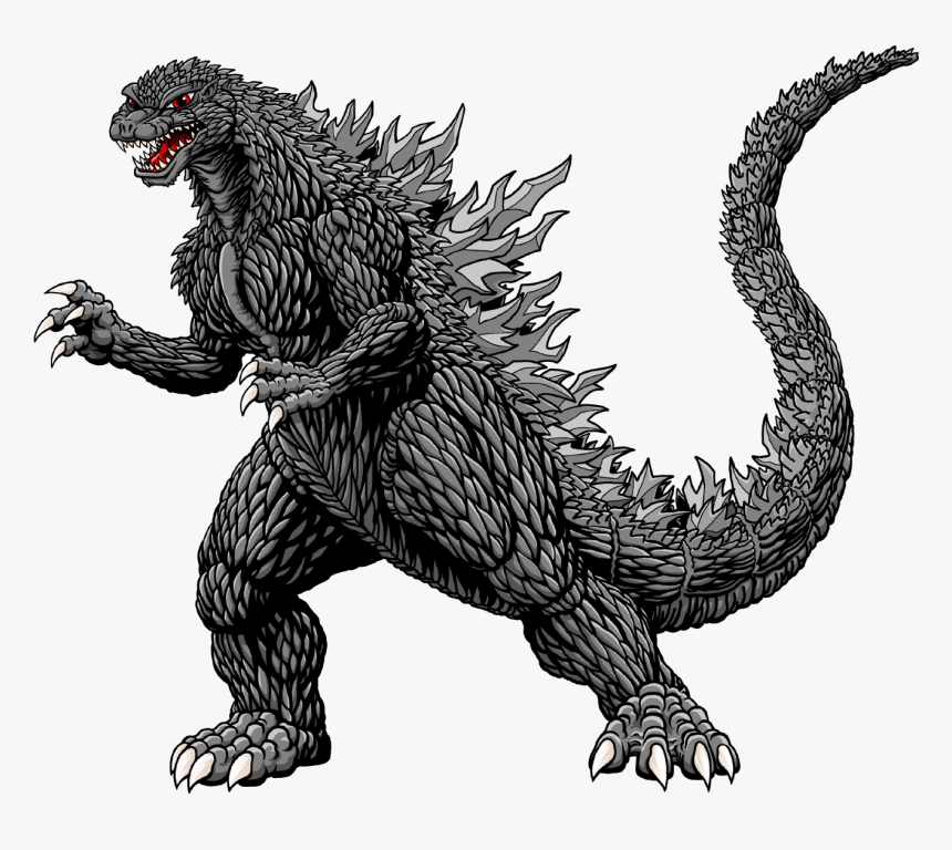 Godzilla Mothra Silhouette Drawing Clip Art - Godzilla Clipart, HD Png Download, Free Download