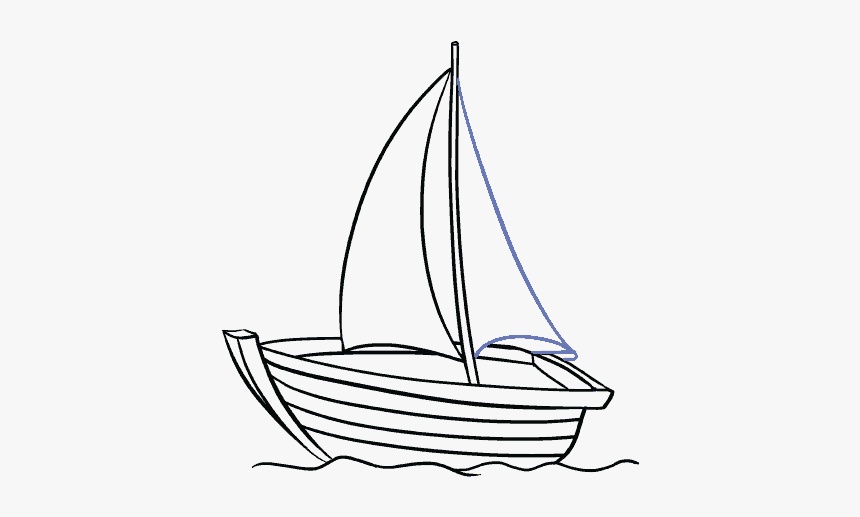 How To Draw A Boat In A Few Easy Steps Easy Drawing - Line Drawing Of Boat, HD Png Download, Free Download