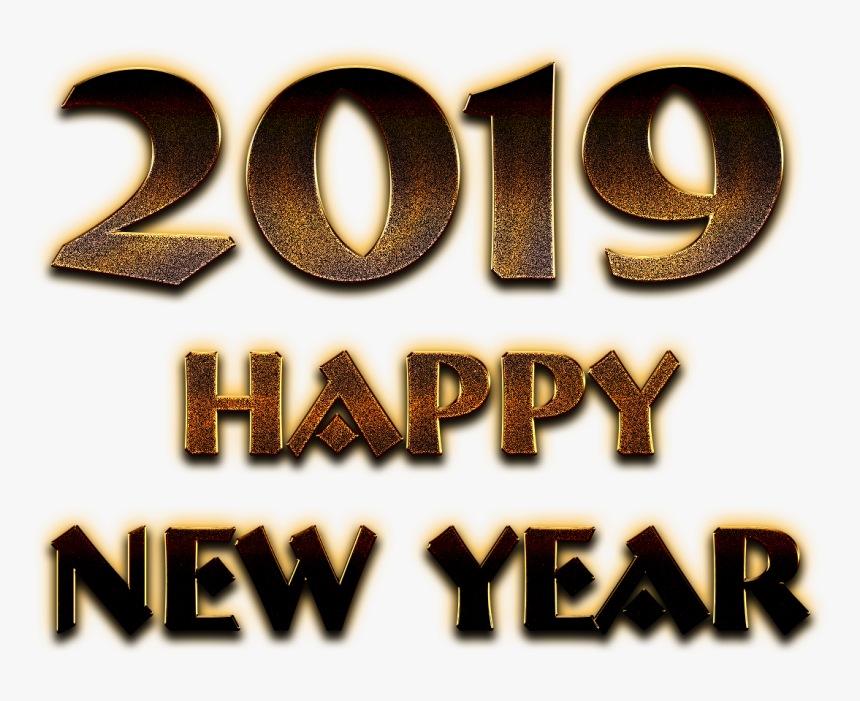 2019 Happy New Year Png Pic - Graphic Design, Transparent Png, Free Download