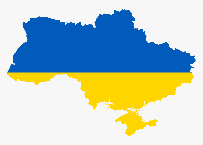 Asia, Borders, Country, Eastern Europe, Flag, Map - Flag Map Of Ukraine, HD Png Download, Free Download