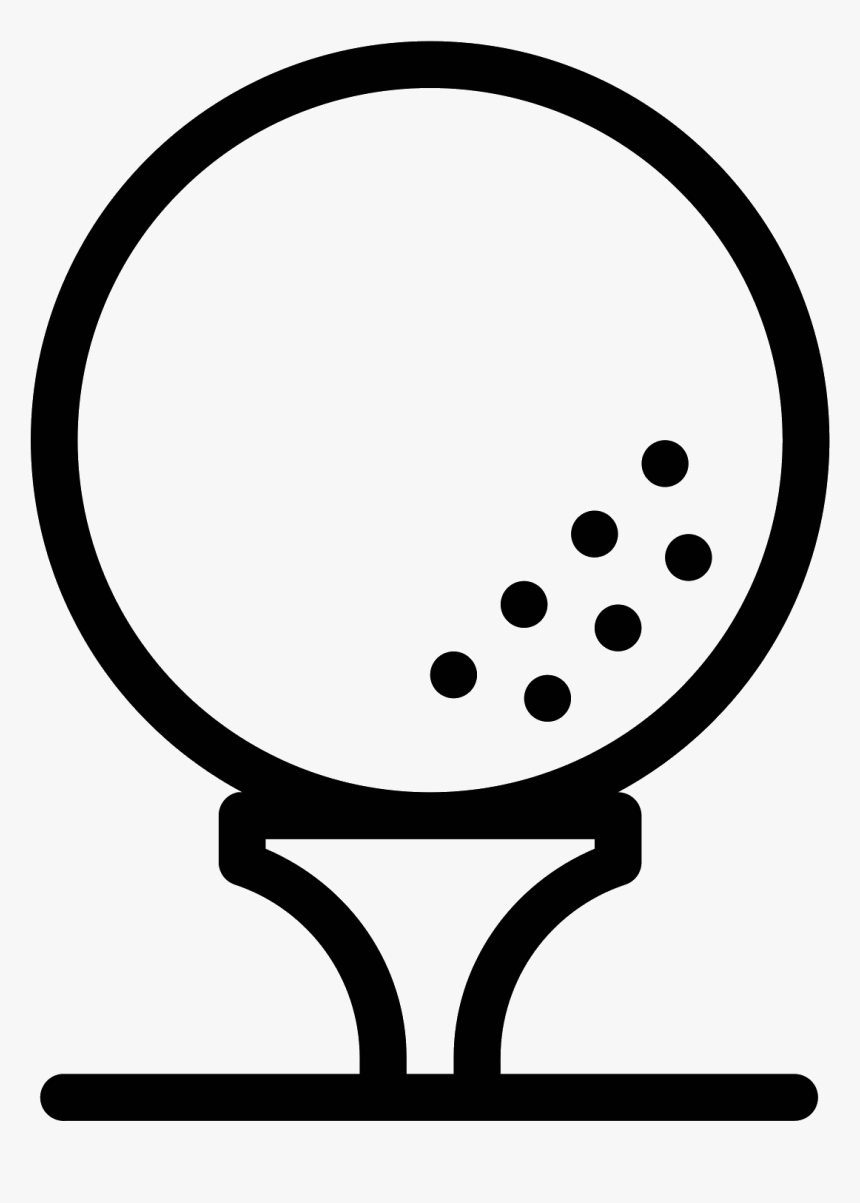 This Is A Golf Ball Resting On A Golf Tee - Free Golf Ball Icon, HD Png Download, Free Download