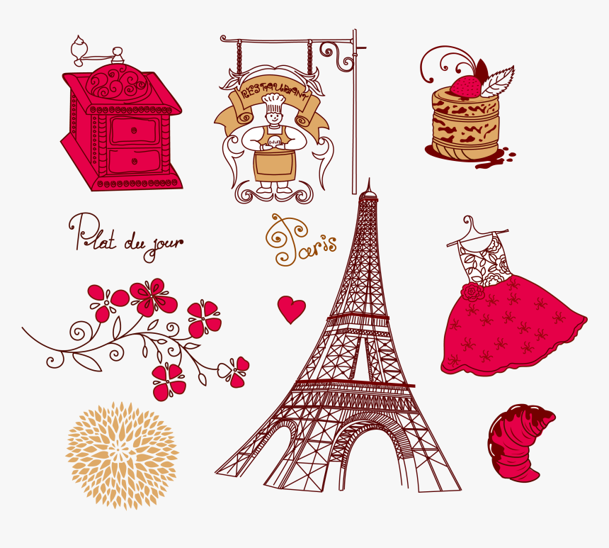 Paris Clipart Drawing - Drawing, HD Png Download, Free Download