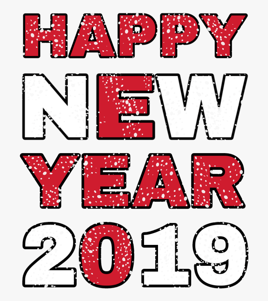 Happy New Year 2019 Red And White, HD Png Download, Free Download