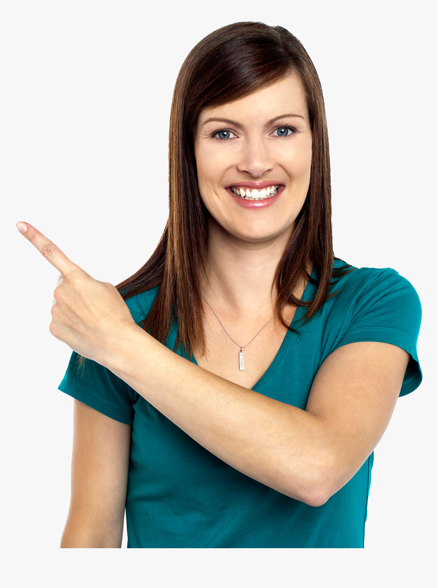 Woman Pointing Left, HD Png Download, Free Download