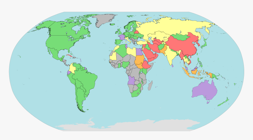 World Map In One Color Hd Png Download Kindpng