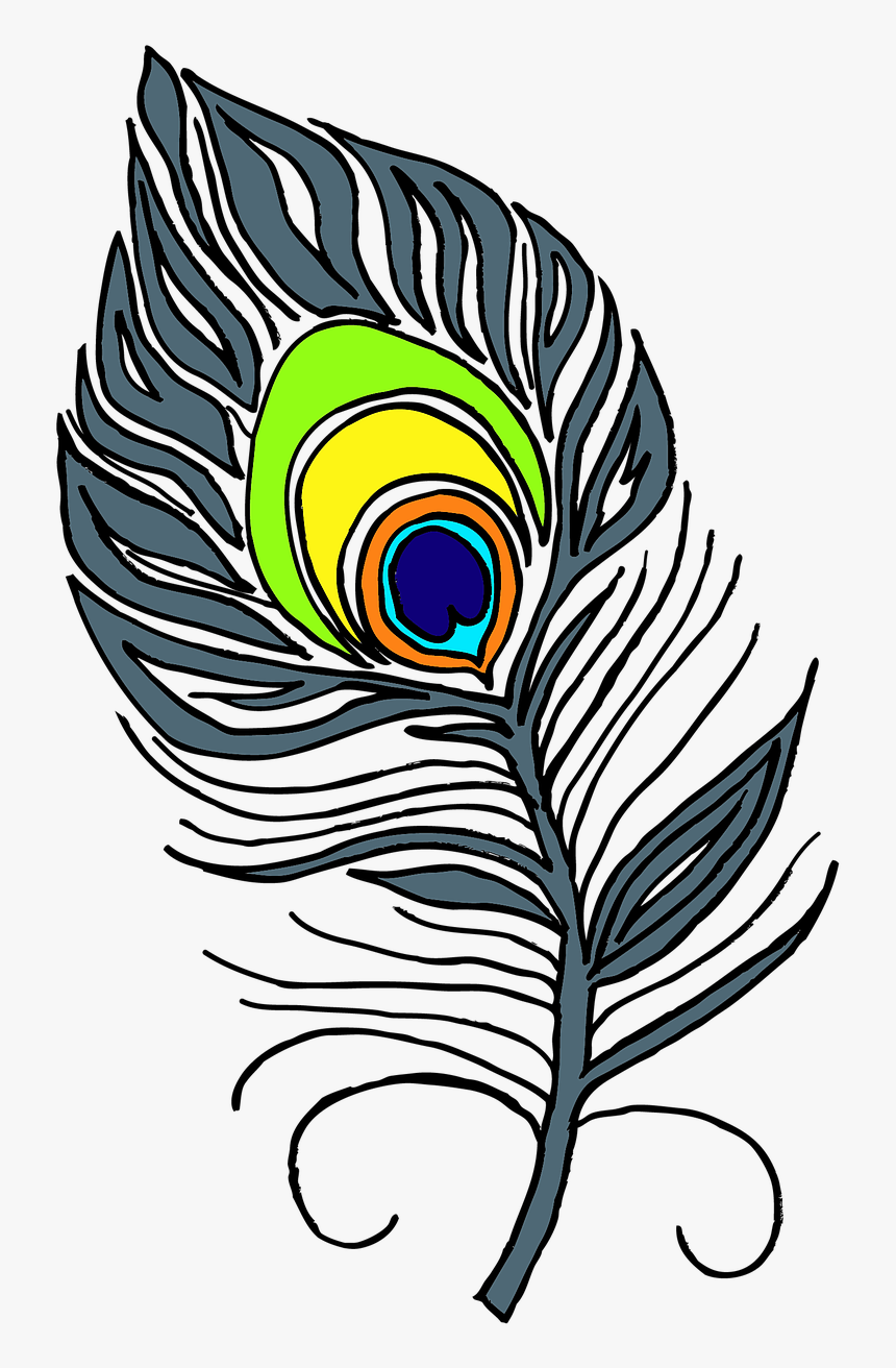 Peacock Feather Png , Transparent Cartoons - Krishna Beautiful Peacock Feather, Png Download, Free Download