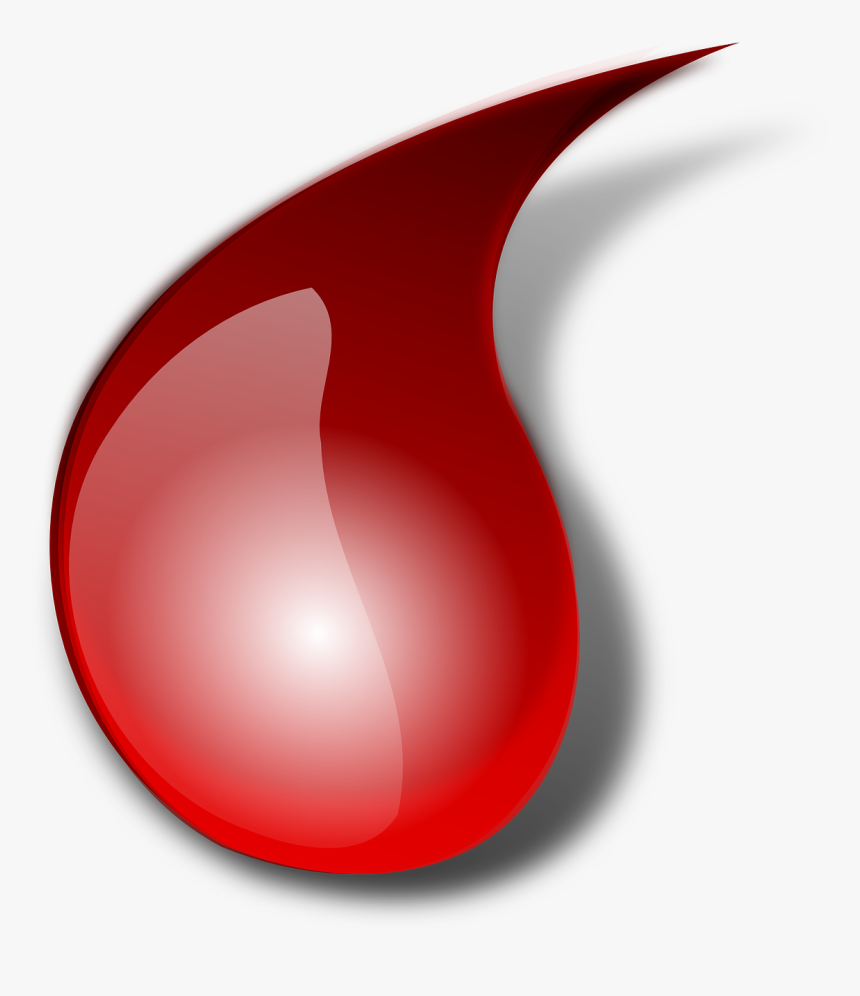 Blood, Drop, Slime, Glossy, Water, Tear, Red, Droplet - Emoji Goutte De Sang, HD Png Download, Free Download