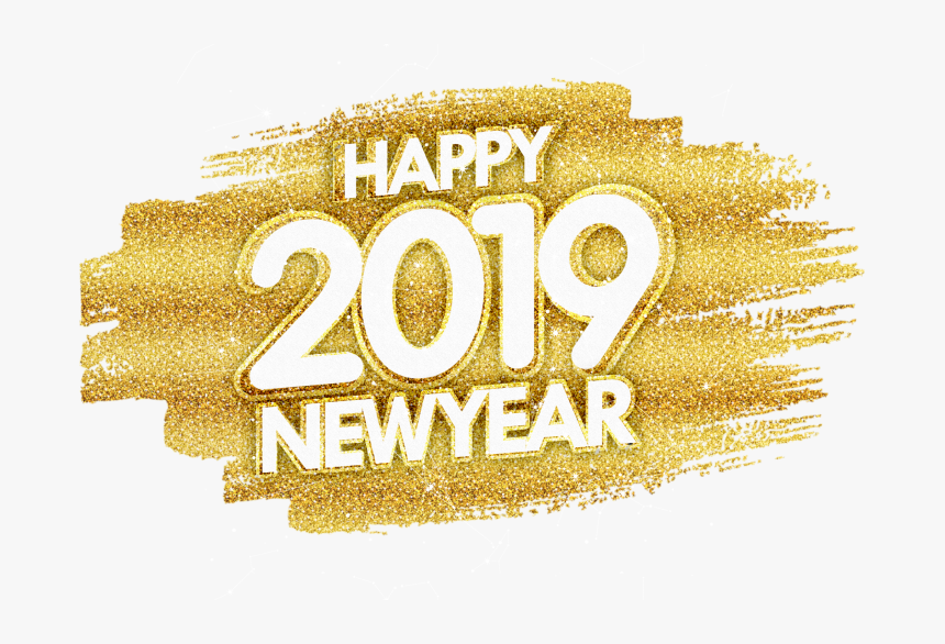 Happy New Year Gold Glitter Png Image Free Download - Gold Transparent Happy New Year 2019 Png, Png Download, Free Download