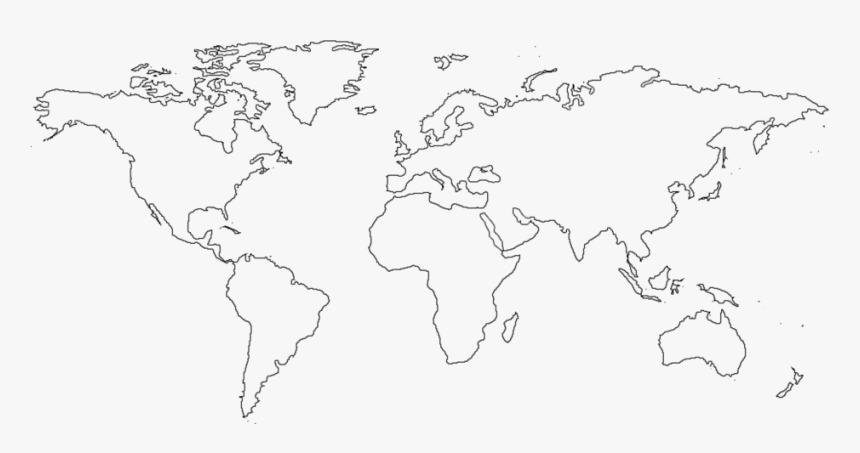 Transparent World Atlas Clipart - Map Of The Entire World Without Borders, HD Png Download, Free Download