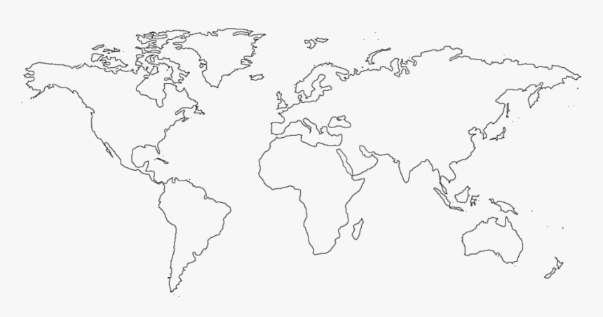 Transparent World Atlas Clipart Map Of The Entire World Without Borders Hd Png Download Kindpng