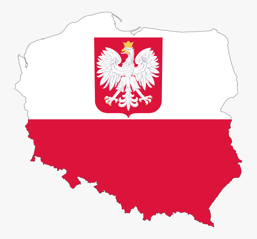 Poland, Country, Europe, Flag, Borders, Map, Nation - Poland Map And Flag, HD Png Download, Free Download