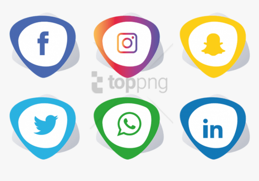 Free Png Social Media Icons Set - Transparent Background Social Media Logos, Png Download, Free Download
