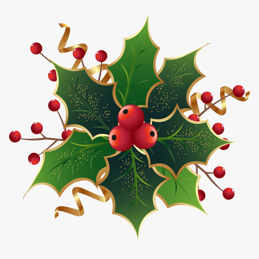 Holly Garland Png - Christmas Holly Berries Png, Transparent Png, Free Download