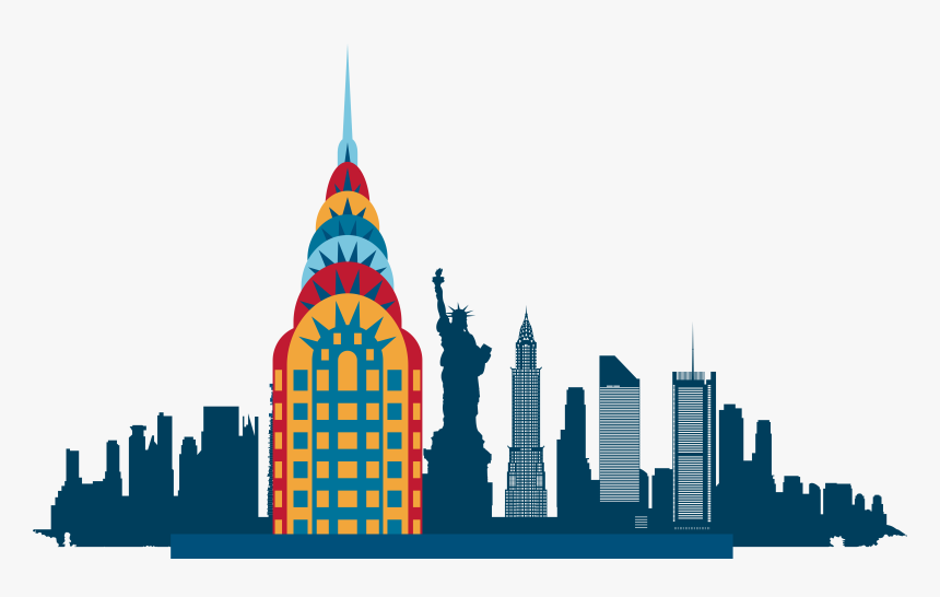 New York City Skyline Silhouette Illustration - New York Skyline Icon, HD Png Download, Free Download