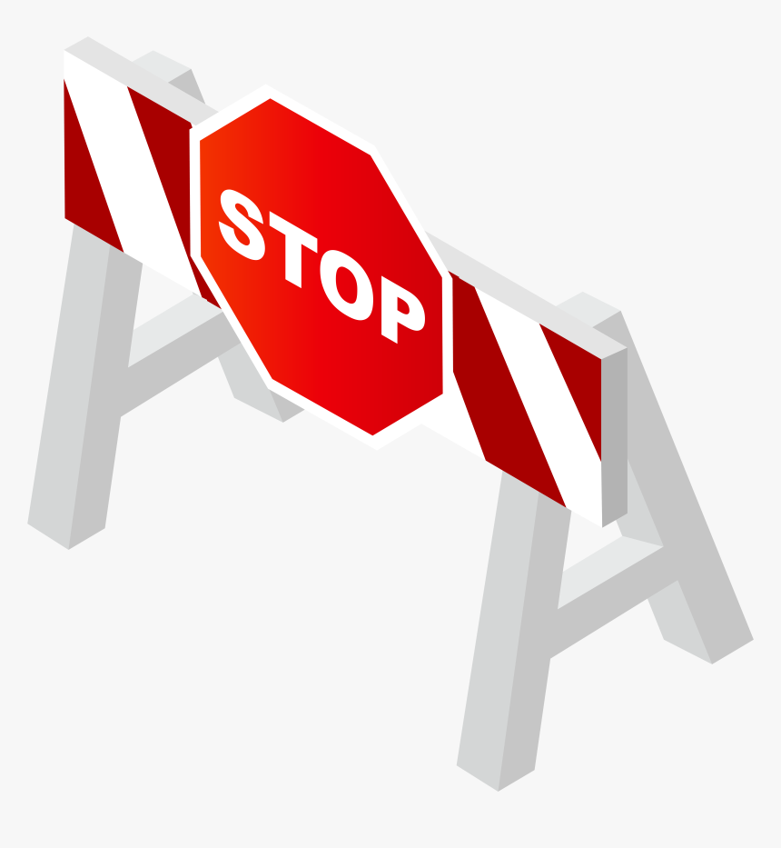 Stop Road Barricade Png Clip Art - Graphic Design, Transparent Png, Free Download