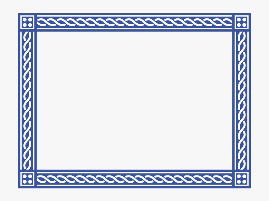 Transparent Certificate Border Design Png - Blue Certificate Border Png, Png Download, Free Download