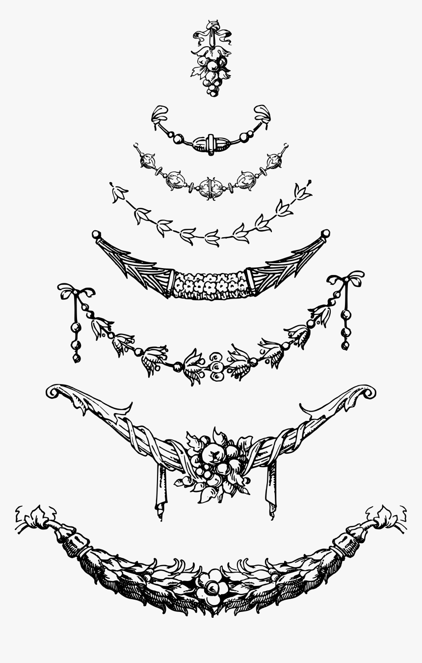 Vintage Garland Vector Images Oh So Nifty Vintage Graphics - Vintage Christmas Garland Vector, HD Png Download, Free Download