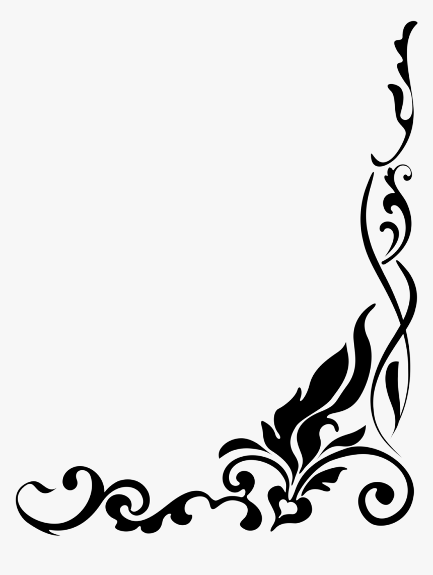 Gold Wedding Border Png - Flower Border Black And White Png, Transparent Png, Free Download