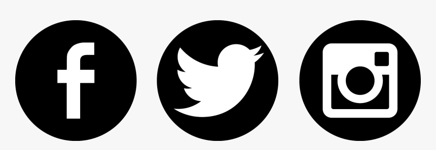 social media logo black and white png