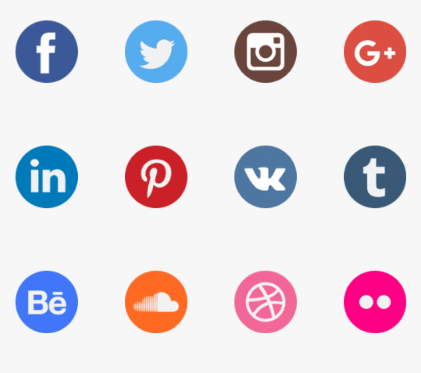 Social Media Icons Png Transparent - Logo Social Media Png, Png Download, Free Download