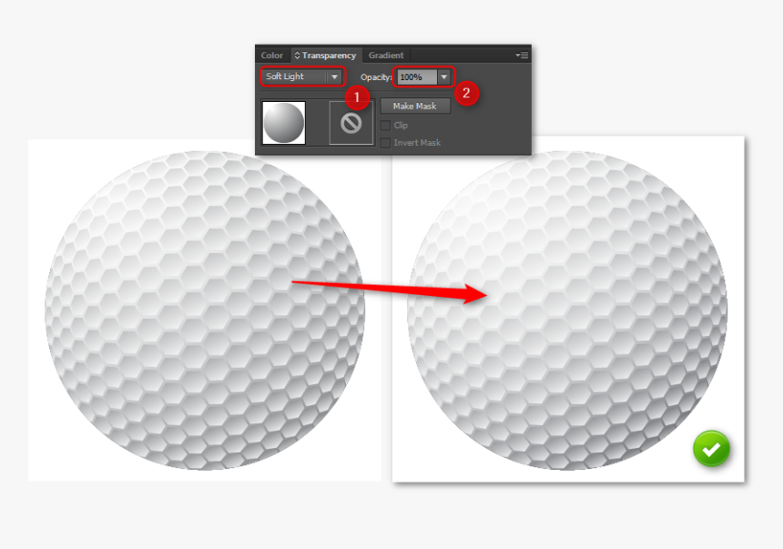 How To Create A Golf Ball In Illustrator - Make A Golf Ball In Illustrator, HD Png Download, Free Download