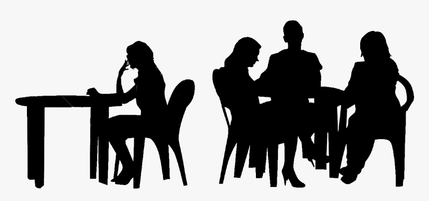 Portable Network Graphics Silhouette Vector Graphics - Sitting Table Silhouette Png, Transparent Png, Free Download