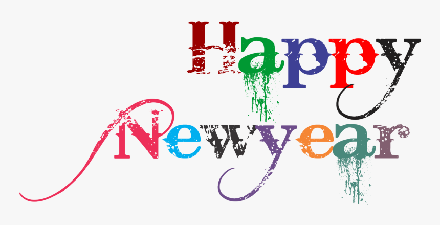 Happy New Year Png Free Image Download - Happy New Year Text Png Hd, Transparent Png, Free Download