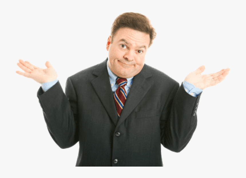 Dont Know Business Man - Shrug Stock, HD Png Download, Free Download