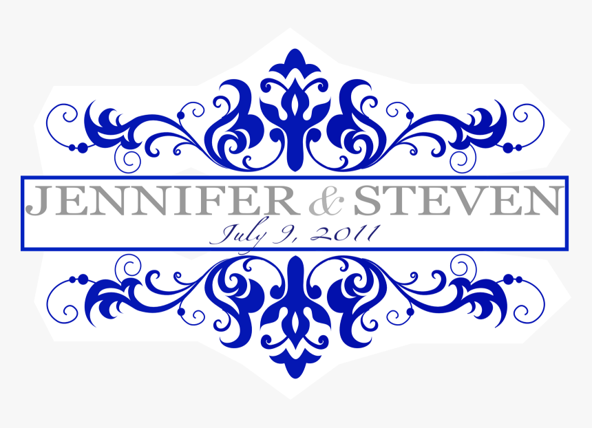 Royal Blue Border Design Christopherbathum Co - Monogram Wedding Logo Png, Transparent Png, Free Download