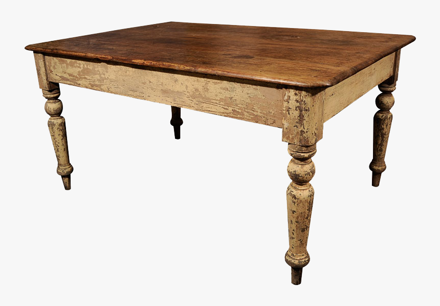 Antique Farmhouse Table Transparent Image - Old Table Png, Png Download, Free Download