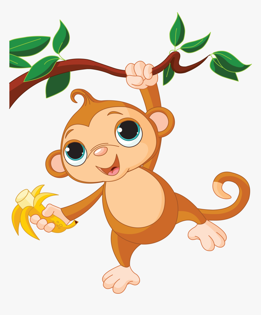 Monkey Png Transparent Background - Animated Monkey Clip Art, Png Download, Free Download