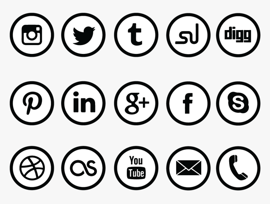 Circle Social Media Icon Png, Transparent Png, Free Download