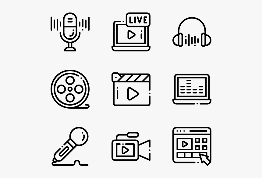 Audio And Video - Icono Hobbies Png, Transparent Png, Free Download