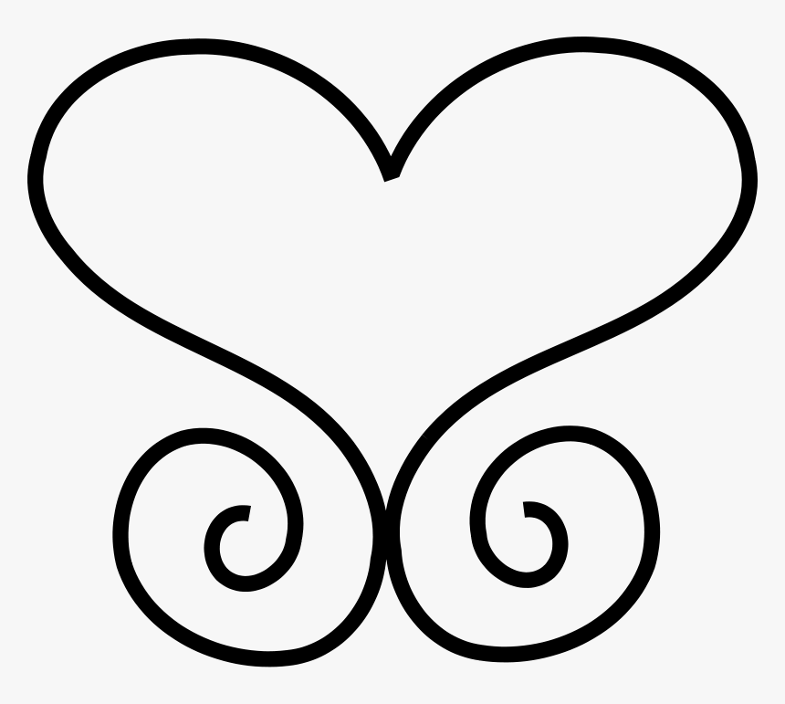 Corner Scroll Clip Art Png - Dibujos Faciles De Corazones, Transparent Png, Free Download