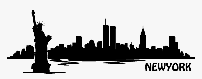 New York City Skyline Silhouette World Trade Center - World Trade Center Silhouette, HD Png Download, Free Download