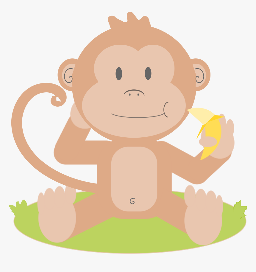 Cute Cartoon Monkey Png, Transparent Png, Free Download