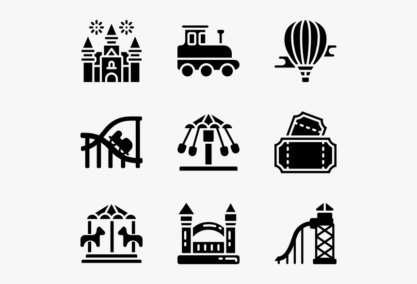 Theme Park Png Hd Image - Transparent Amusement Park Icon Png, Png Download, Free Download