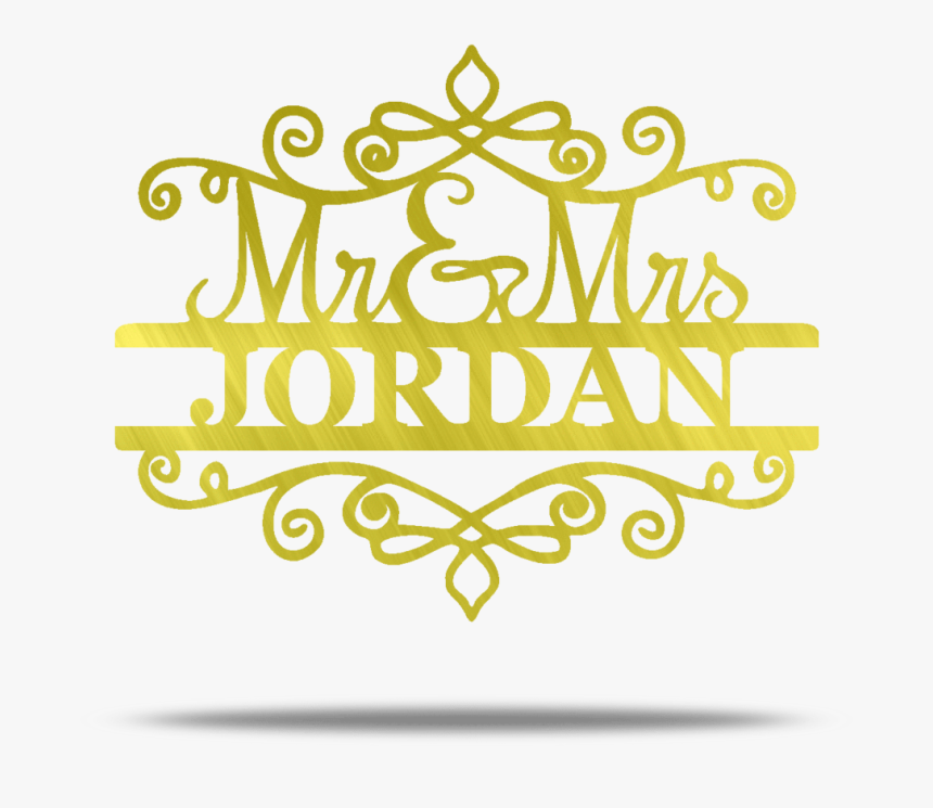 Mr & Mrs Scroll Personalizable Metal Wall Art - Mr And Mrs Clipart Free, HD Png Download, Free Download