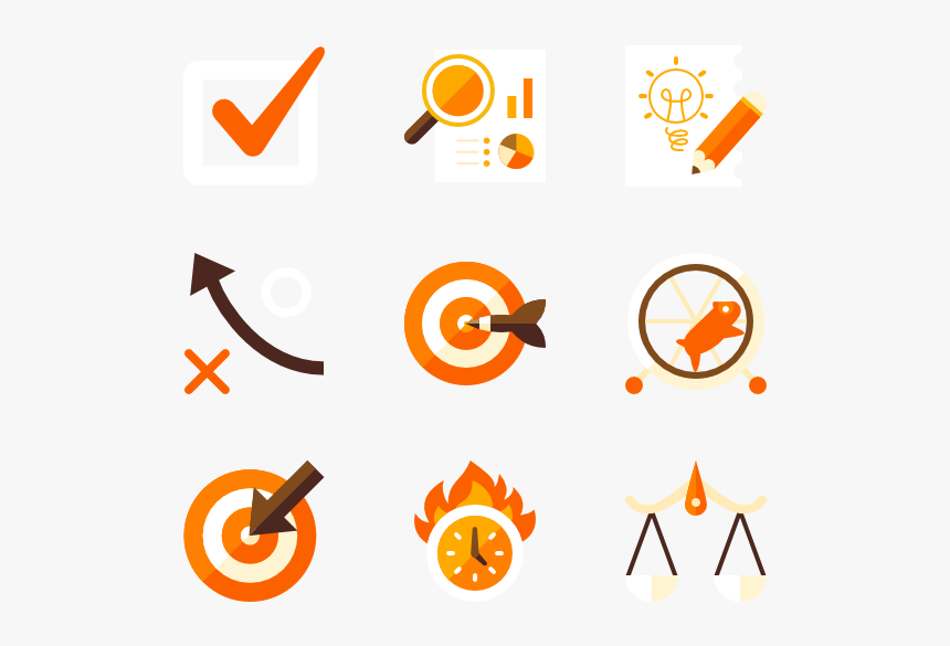 Essential Set - Iconos Naranja Png, Transparent Png, Free Download