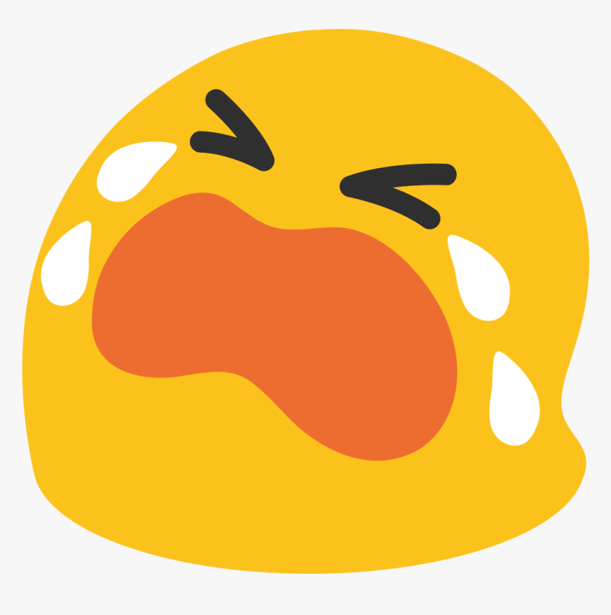 Emoticon Crying - Crying Laughter Emoji Android, HD Png Download, Free Download