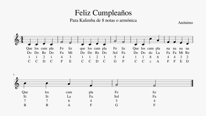 Feliz Cumpleaños En Armonica, HD Png Download, Free Download