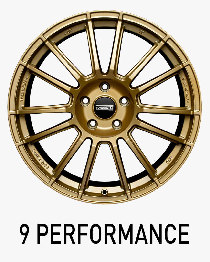 Car Rims Png - Fondmetal 9rr Glossy Gold, Transparent Png, Free Download